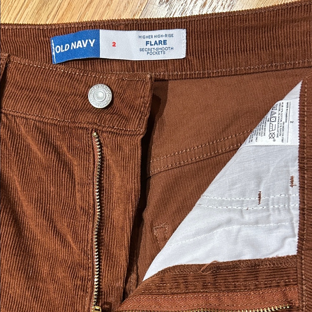 Old Navy Women's Brown Wide Leg Pants - Picture 2 of 4
